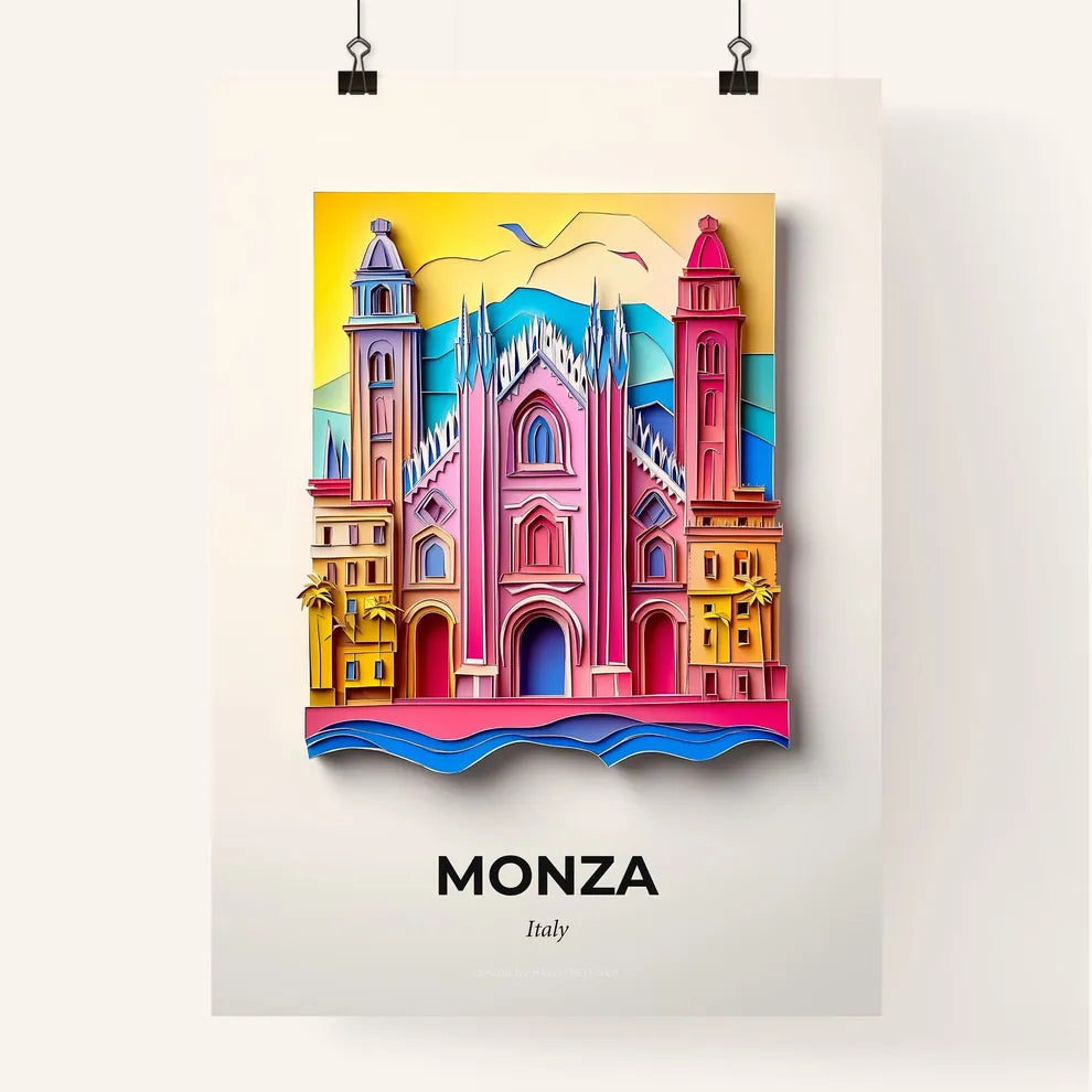 Vivid Monza, Italy, Colorful Poster