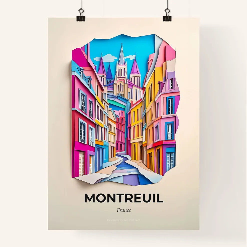 Vivid Montreuil, France, Colorful Poster