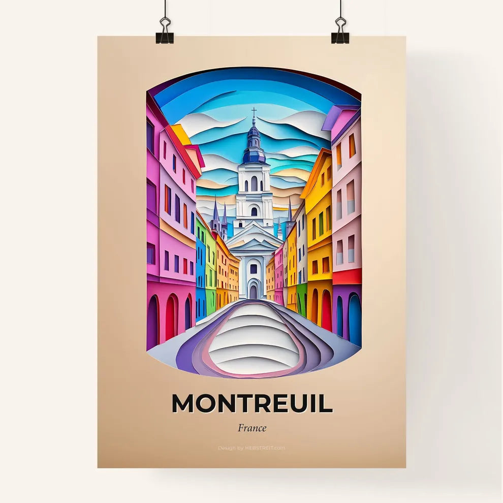 Vivid Montreuil, France, Colorful Poster