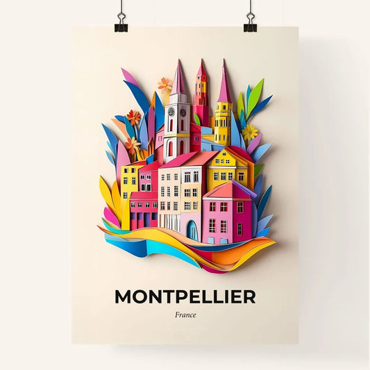 Vivid Montpellier, France, Colorful Poster