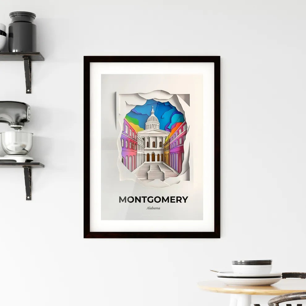 Vivid Montgomery, Alabama, Framed Wall Art