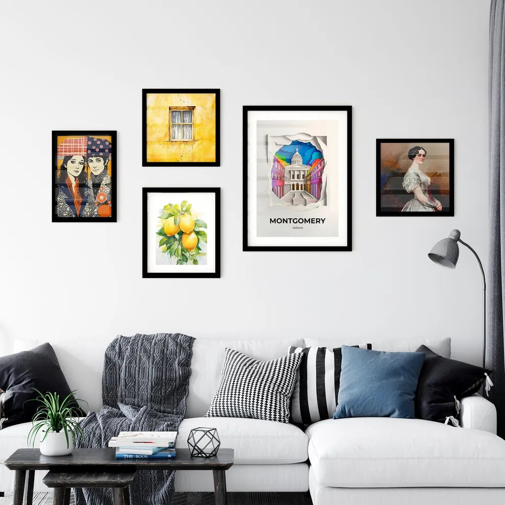 Vivid Montgomery, Alabama, Premium Framed Prints