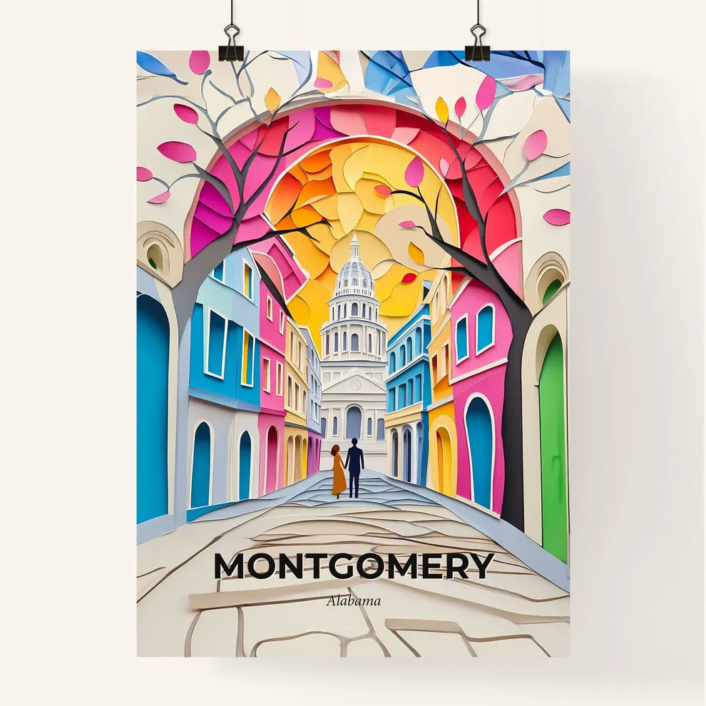 Vivid Montgomery, Alabama, Colorful Poster