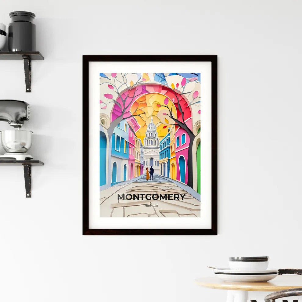 Vivid Montgomery, Alabama, Framed Wall Art