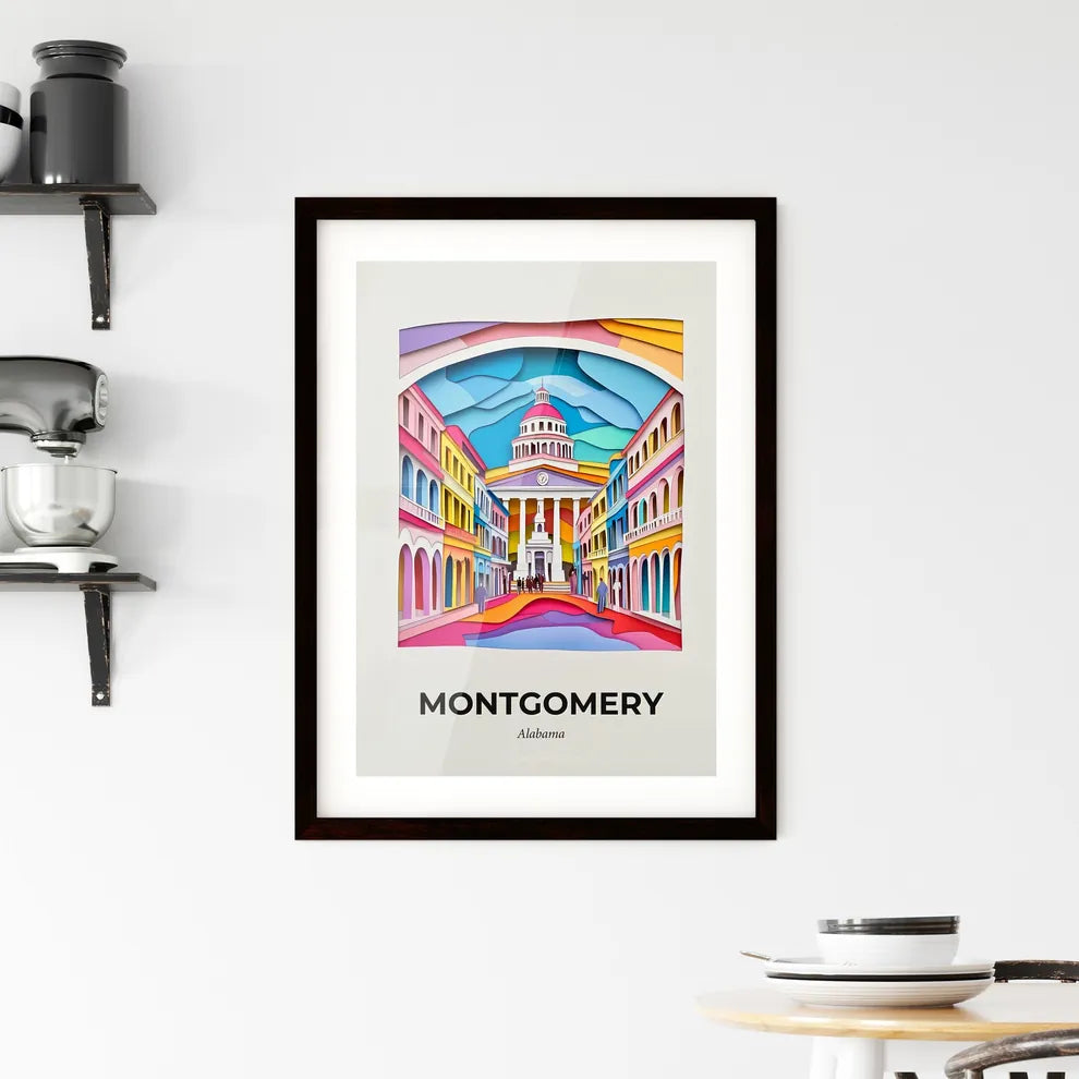 Vivid Montgomery, Alabama, Framed Wall Art