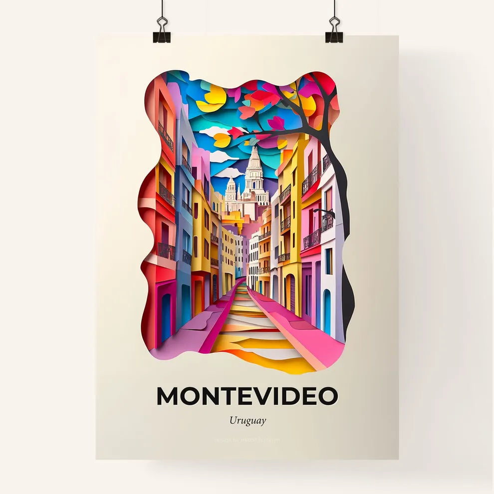 Vivid Montevideo, Uruguay, Colorful Poster