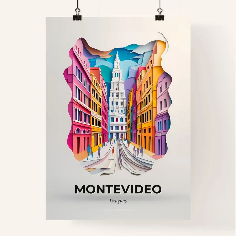 Vivid Montevideo, Uruguay, Colorful Poster