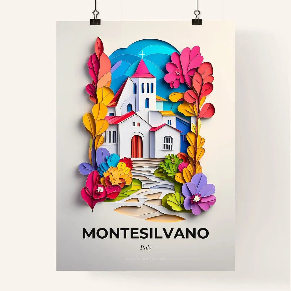 Vivid Montesilvano, Italy, Colorful Poster