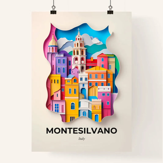 Vivid Montesilvano, Italy, Colorful Poster