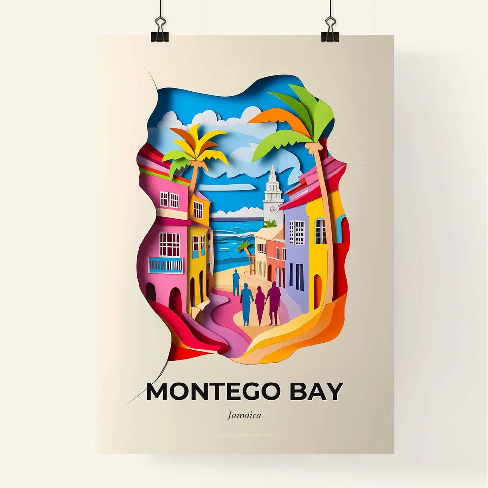 Vivid Montego Bay, Jamaica, Colorful Poster