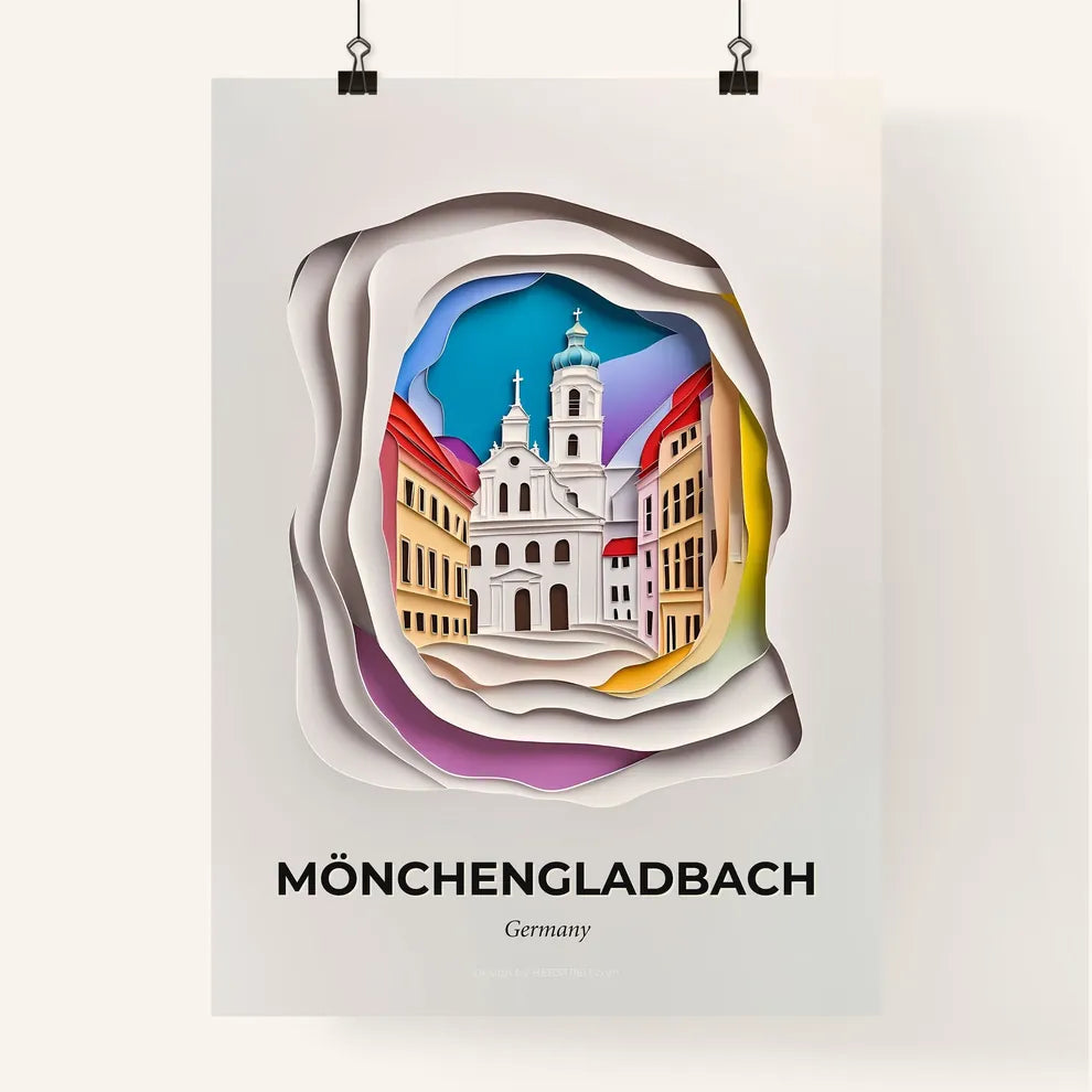 Vivid Monchengladbach, Germany, Colorful Poster