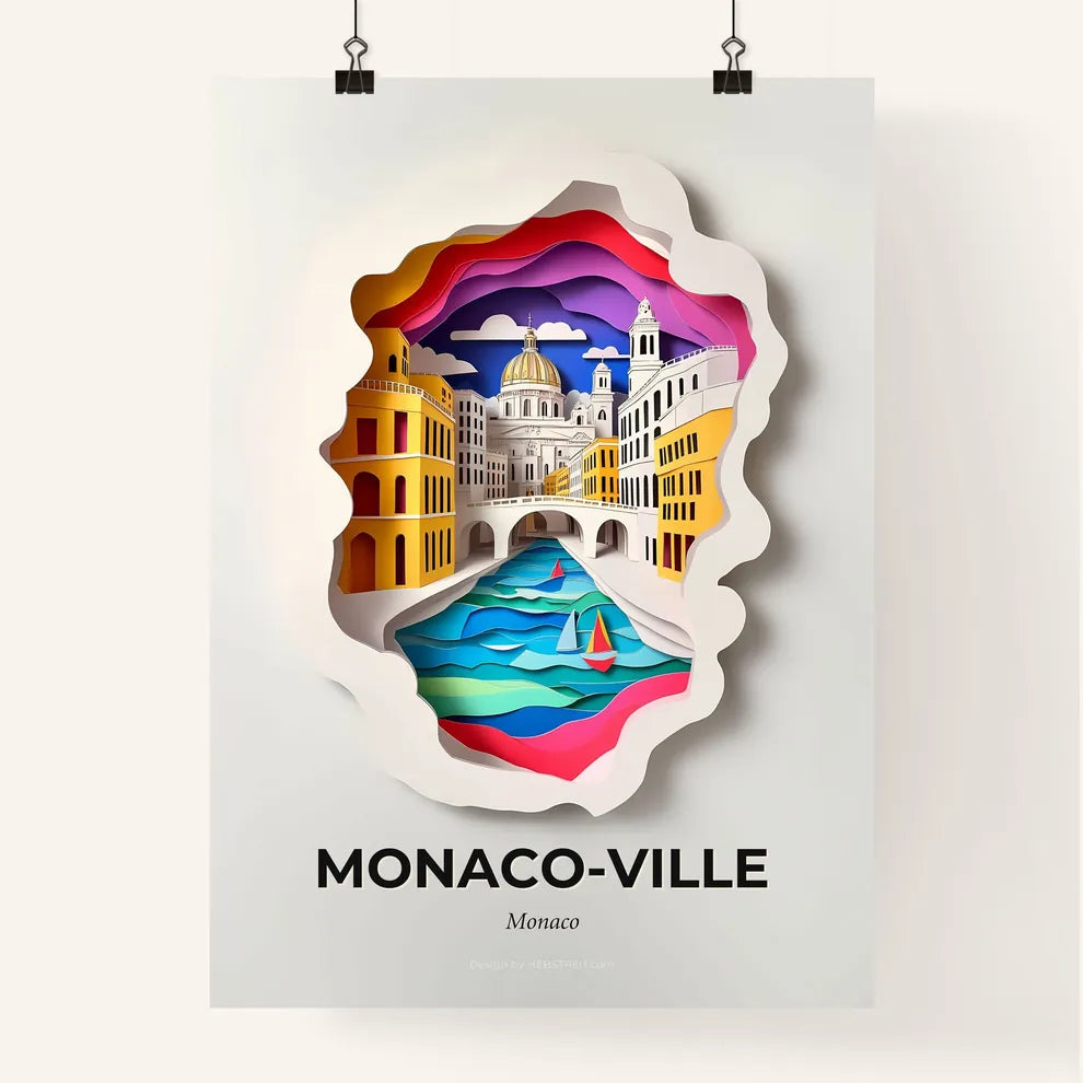 Vivid Monac, Colorful Poster