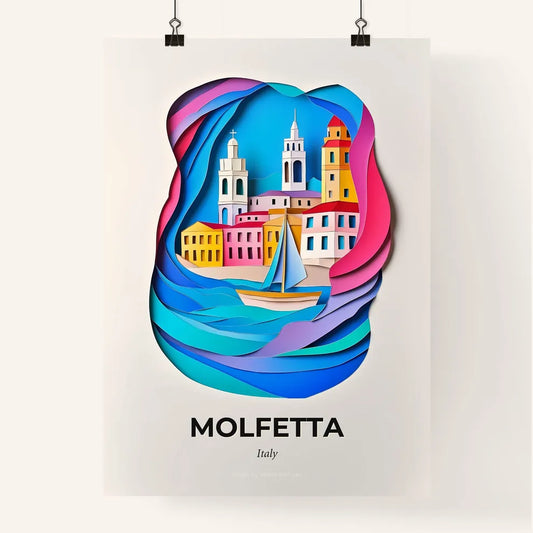 Vivid Molfetta, Italy, Colorful Poster