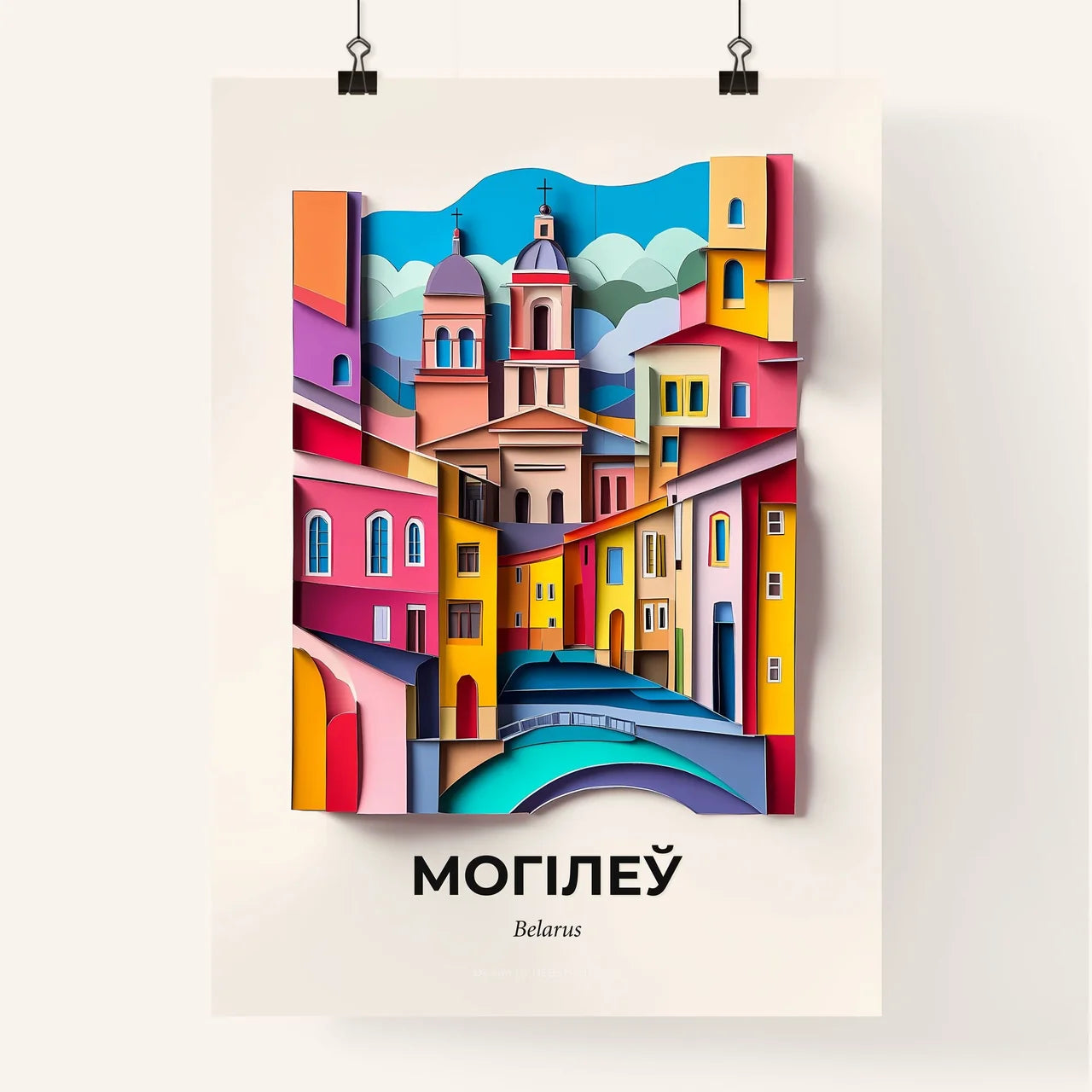 Vivid Mogilev, Belarus, Colorful Poster