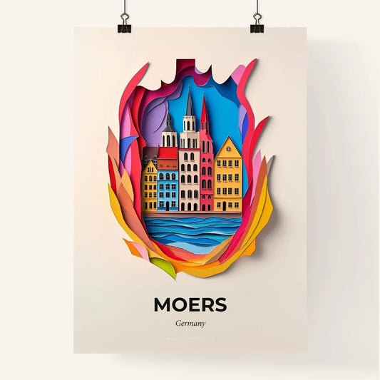 Vivid Moers, Germany, Colorful Poster
