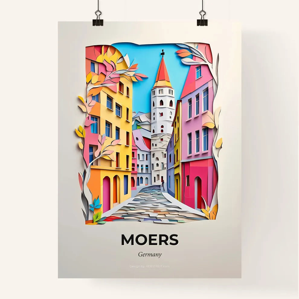 Vivid Moers, Germany, Colorful Poster