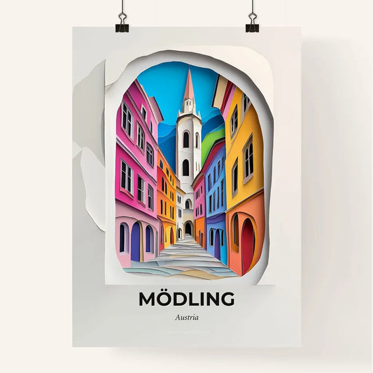 Vivid Mödling, Austria, Colorful Poster