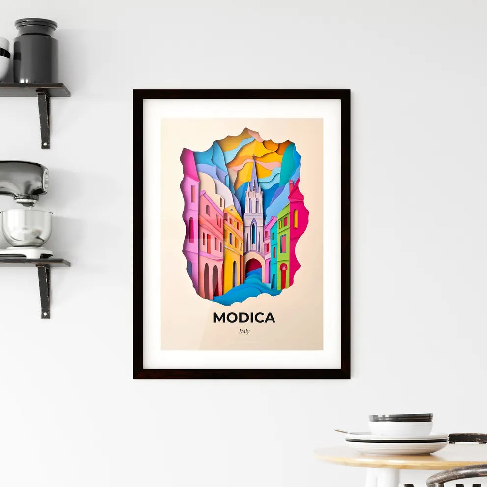 Vivid Modica, Italy, Framed Wall Art