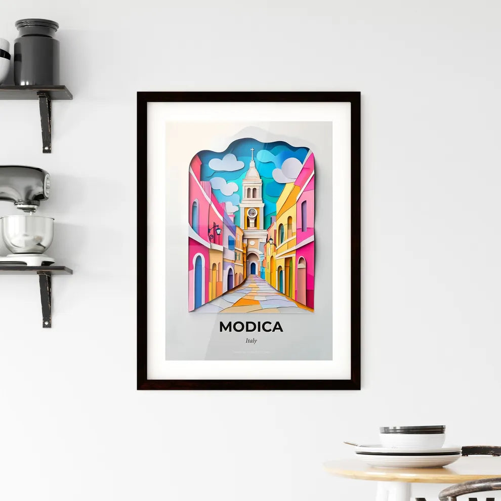 Vivid Modica, Italy, Framed Wall Art