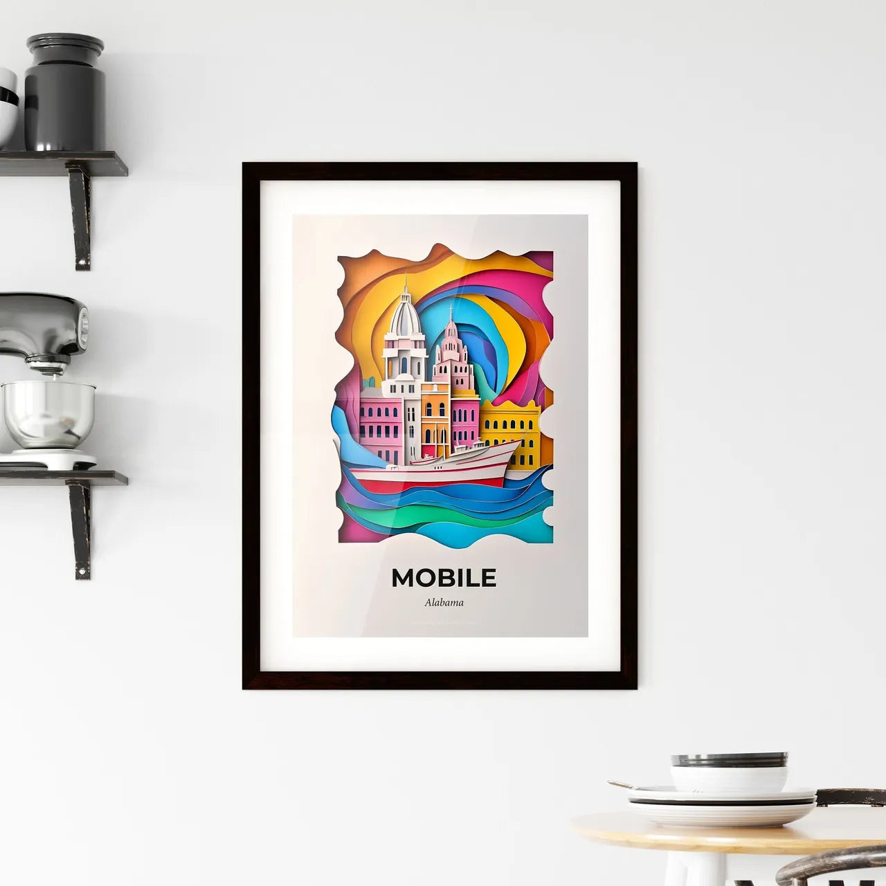 Vivid Mobile, Alabama, Framed Wall Art