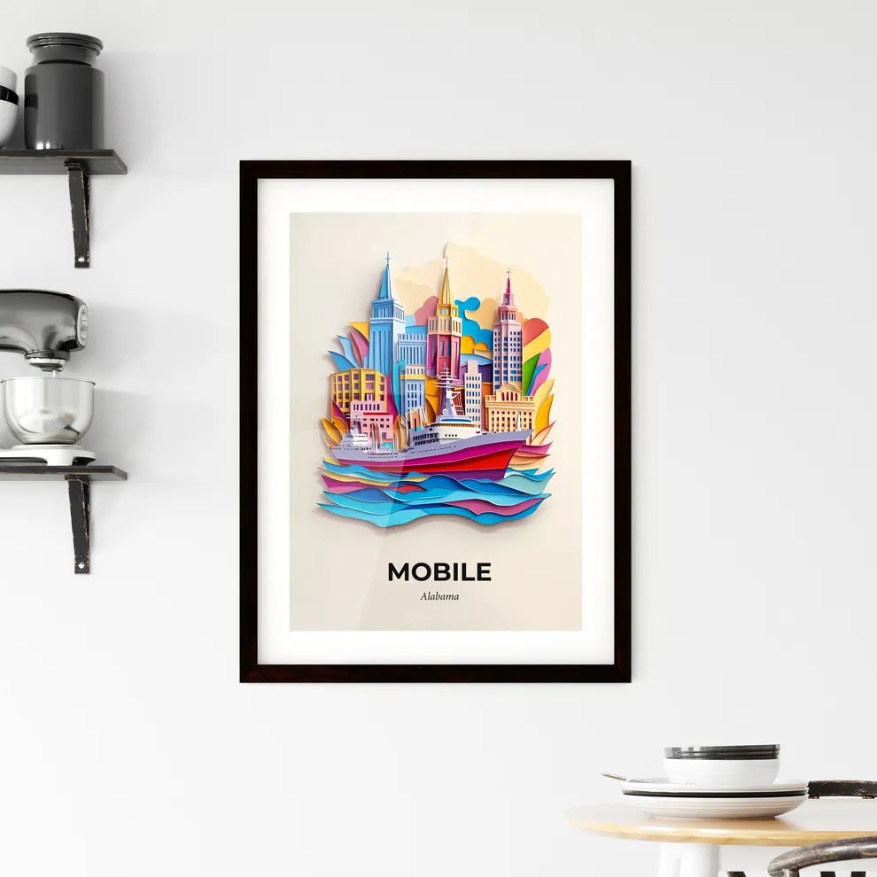 Vivid Mobile, Alabama, Framed Wall Art