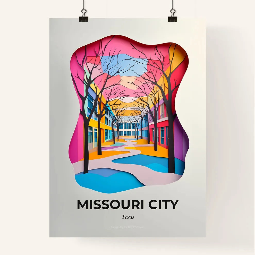 Vivid Missouri City, Texas, Colorful Poster