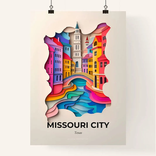Vivid Missouri City, Texas, Colorful Poster