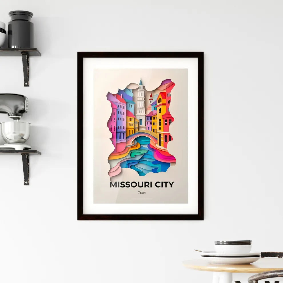 Vivid Missouri City, Texas, Framed Wall Art
