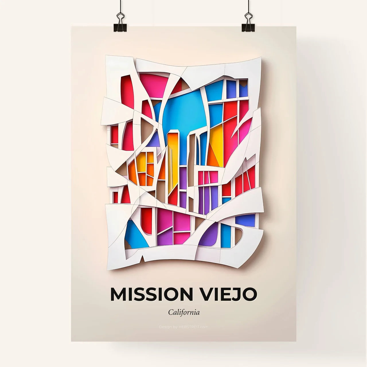 Vivid Mission Viejo, California, Colorful Poster