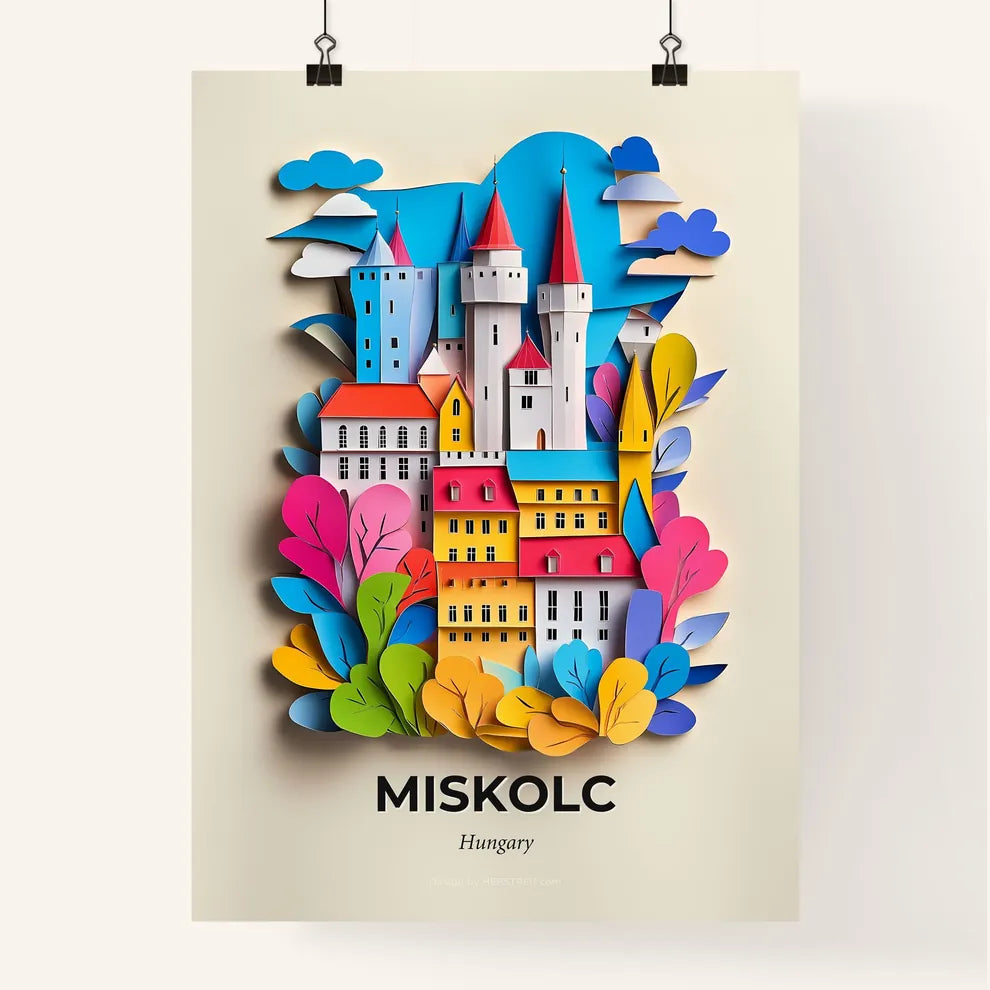 Vivid Miskolc, Hungary, Colorful Poster