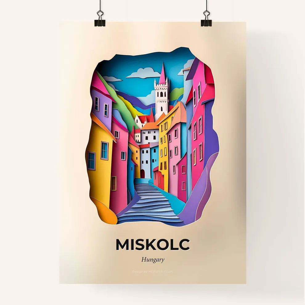 Vivid Miskolc, Hungary, Colorful Poster