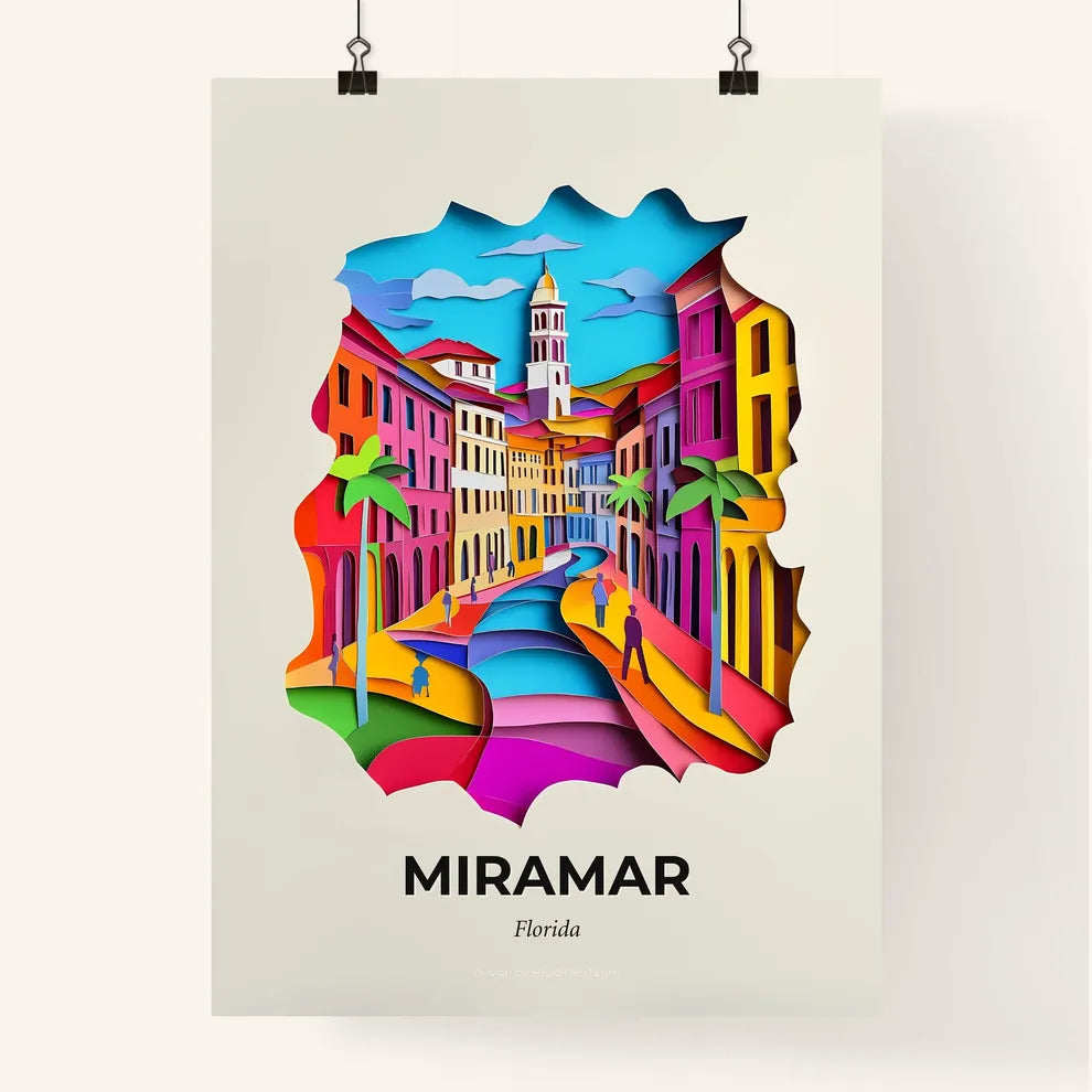 Vivid Miramar, Florida, Colorful Poster