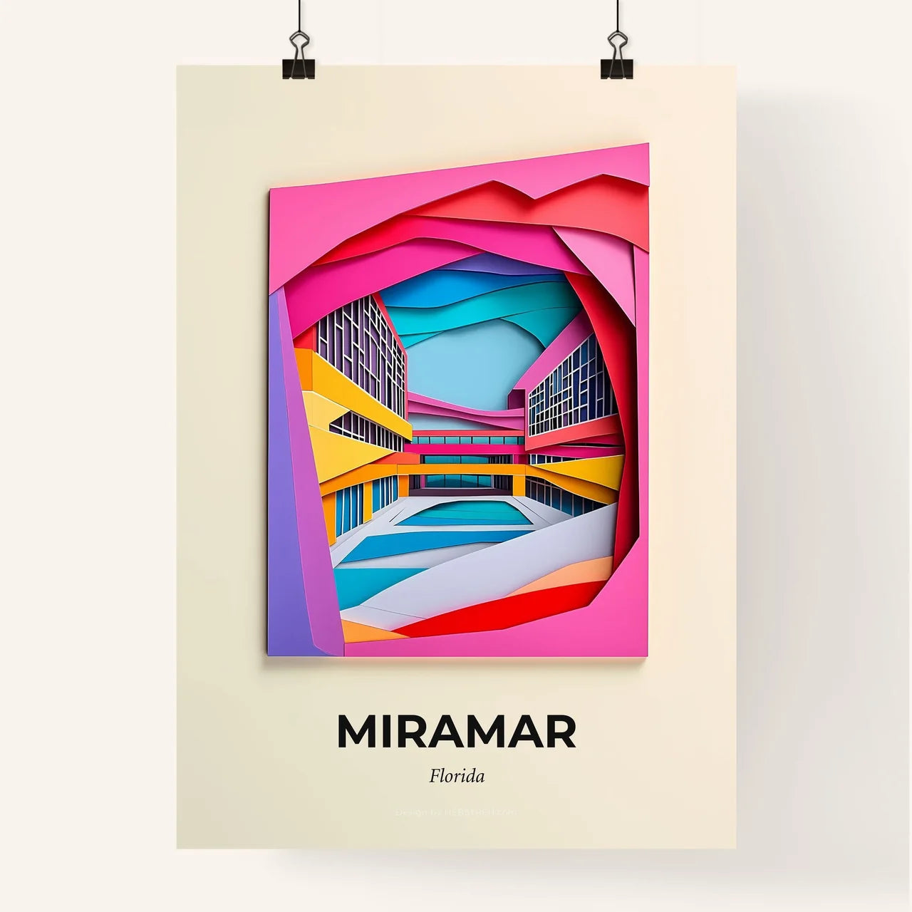 Vivid Miramar, Florida, Colorful Poster