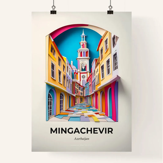 Vivid Mingachevir, Azerbaijan, Colorful Poster