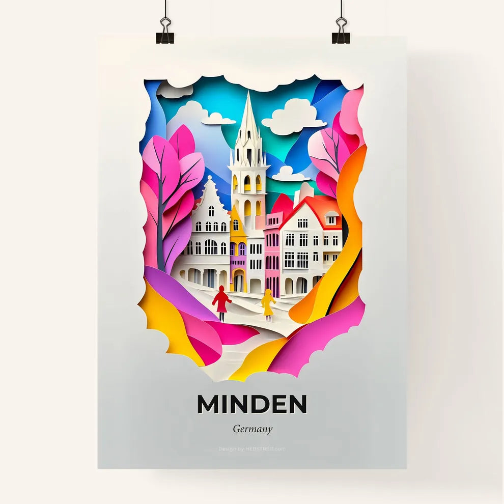 Vivid Minden, Germany, Colorful Poster