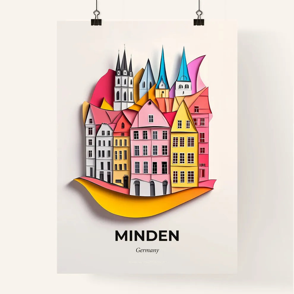 Vivid Minden, Germany, Colorful Poster