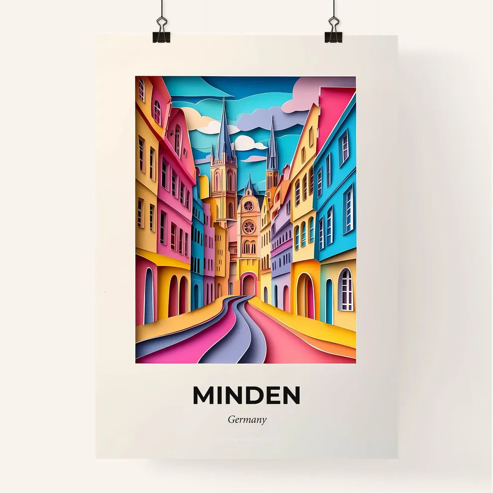 Vivid Minden, Germany, Colorful Poster