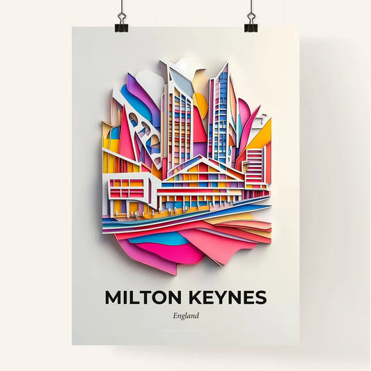 Vivid Milton Keynes, England, Colorful Poster