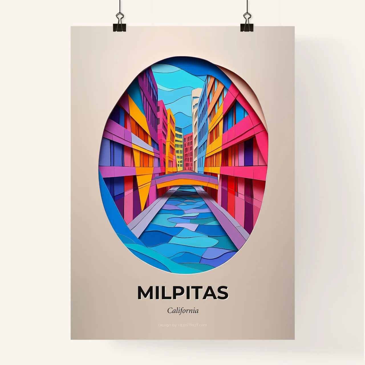 Vivid Milpitas, California, Colorful Poster