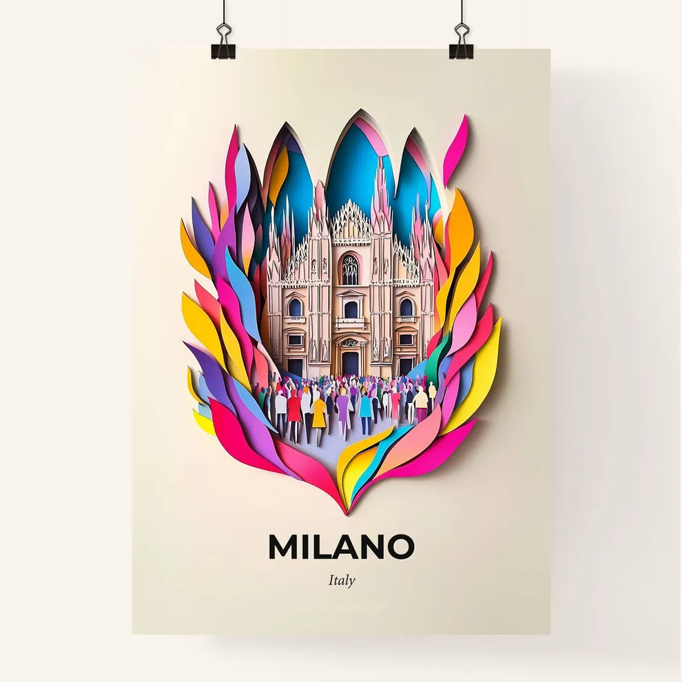 Vivid Milan, Italy, Colorful Poster