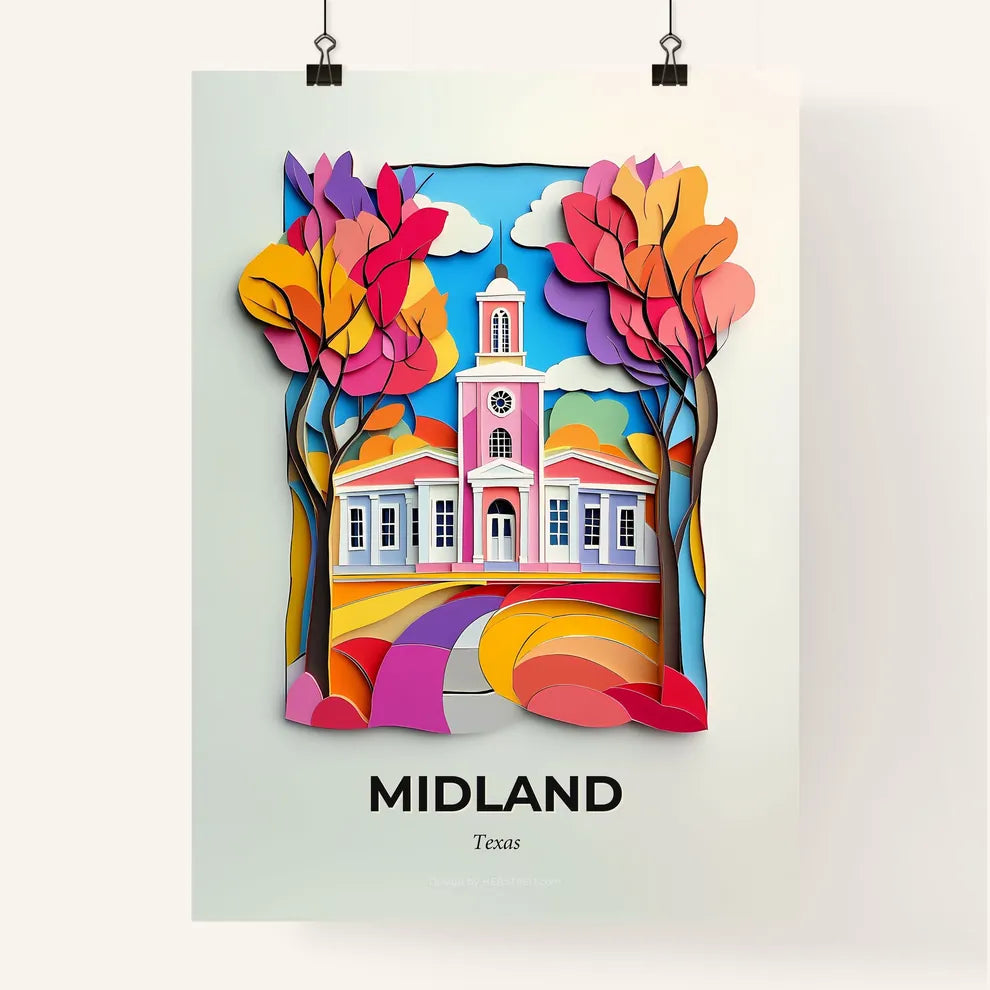 Vivid Midland, Texas, Colorful Poster