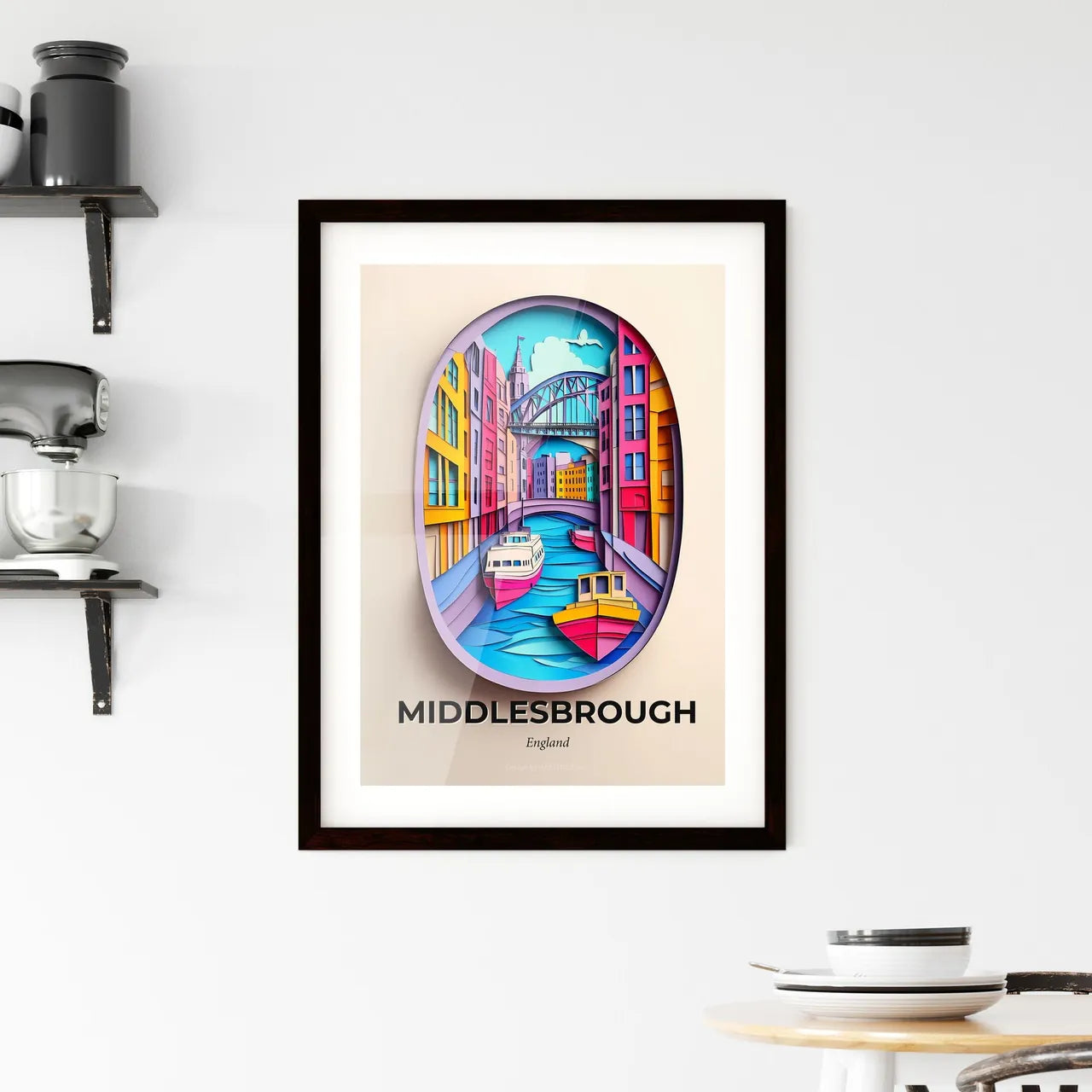 Vivid Middlesbrough, England, Framed Wall Art