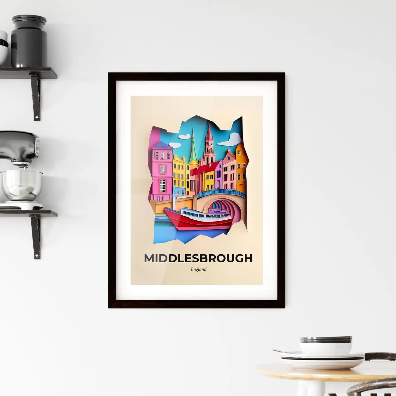Vivid Middlesbrough, England, Framed Wall Art