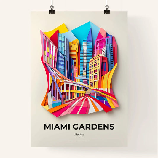 Vivid Miami Gardens, Florida, Colorful Poster