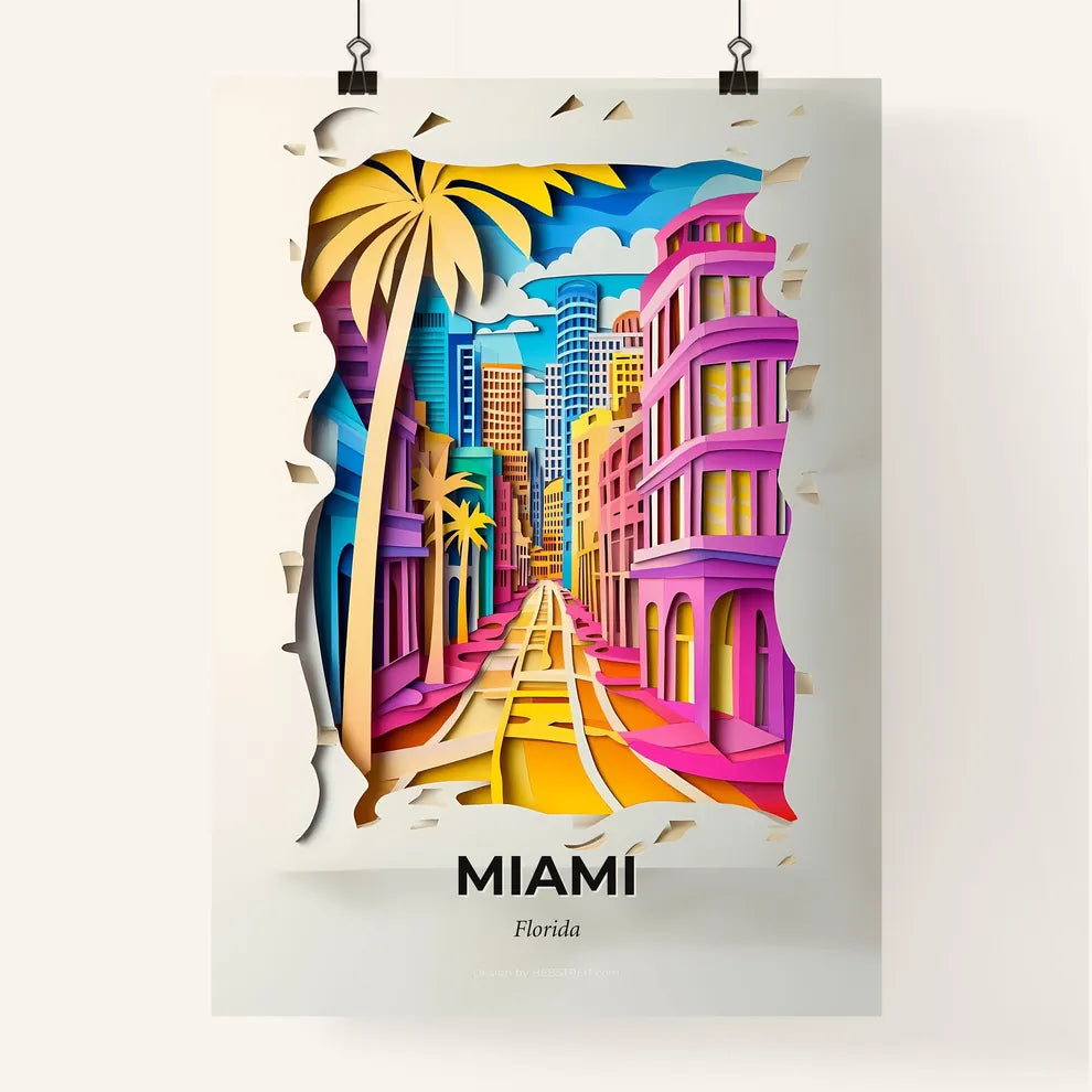 Vivid Miami, Florida, Colorful Poster