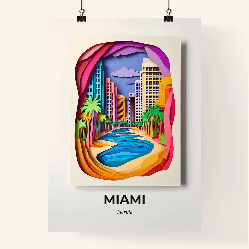 Vivid Miami, Florida, Colorful Poster