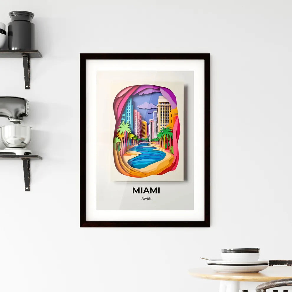 Vivid Miami, Florida, Framed Wall Art