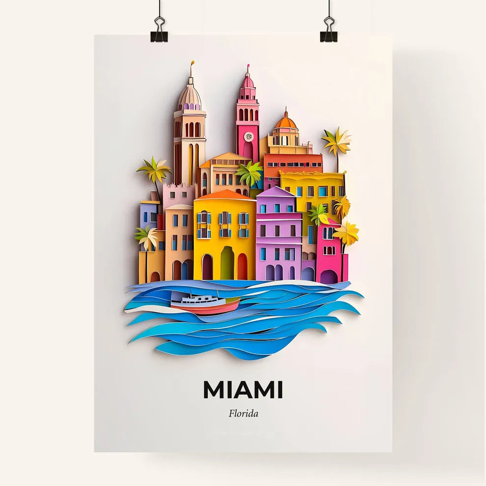 Vivid Miami, Florida, Colorful Poster