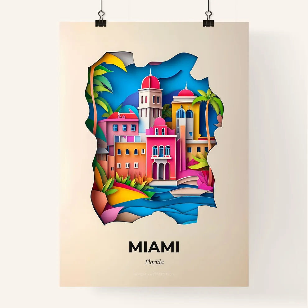 Vivid Miami, Florida, Colorful Poster