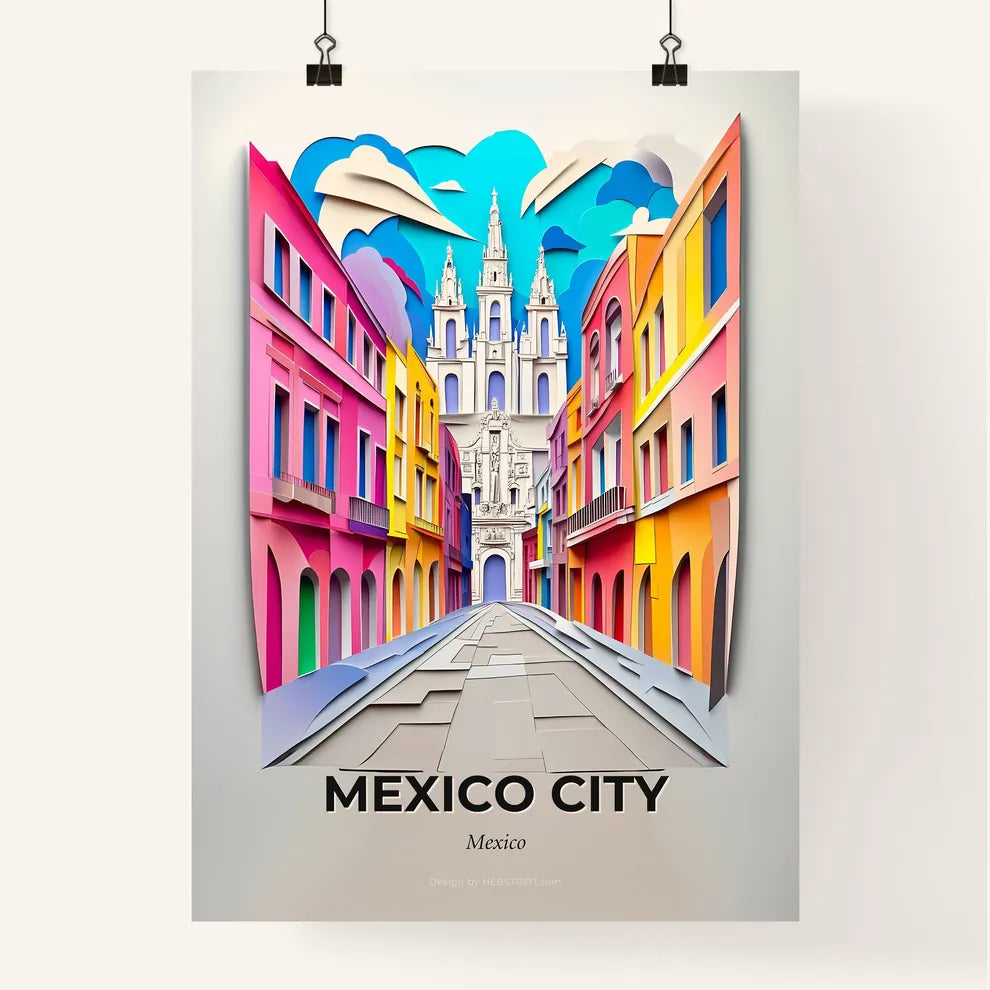 Vivid Mexico City, Mexico, Colorful Poster